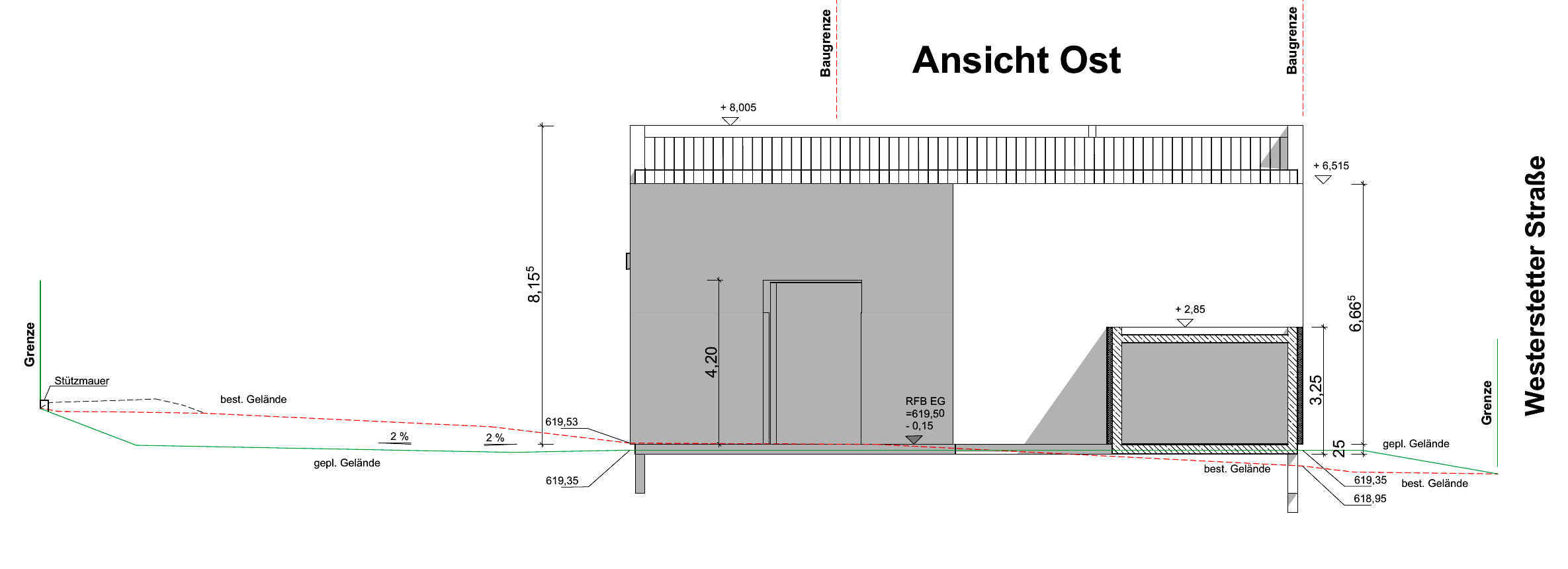 Gewerbepark 3, Ansicht Ost