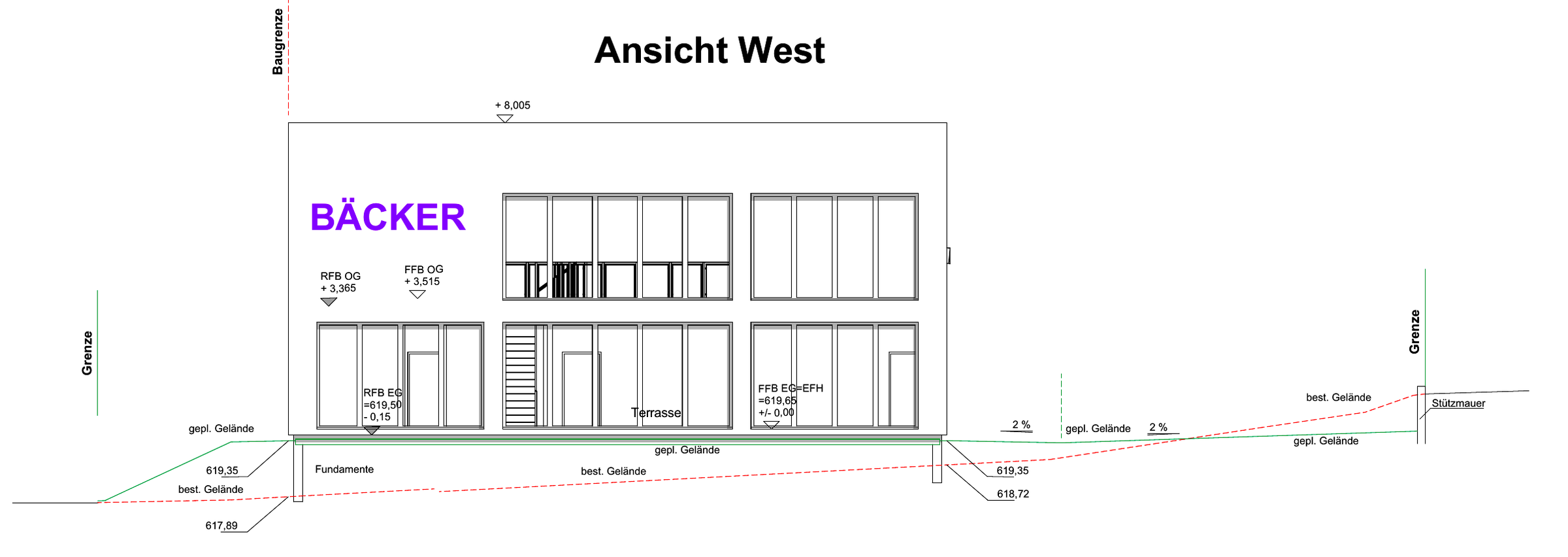 Gewerbepark 3, Ansicht West